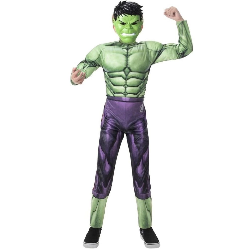 Boys Marvel Incredible HULK Smash Costume Size Large 12/14 Muscle Chest NWT